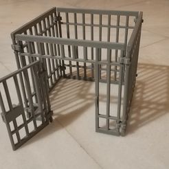 IMG_20200110_072604.jpg Free STL file Playmobil animal cage / criminal prison・3D printing template to download