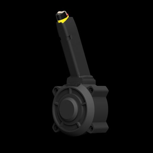 Block Drum Bagazine Style Lighter Case – Medium BIC Size (STEP Included) Airsoft Prop