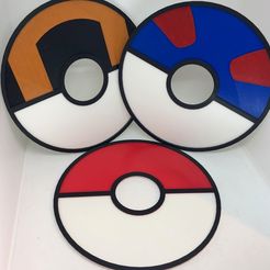 Spool cover set.jpg STL file Pokeball Spool Cover Collection・3D printing design to download