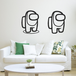 3213.png Free 3MF file Among Us - WALL ART DECOR・3D printer model to download