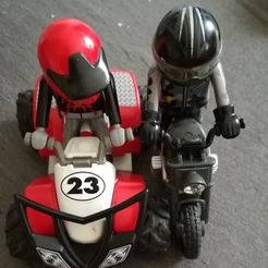 2.jpg Fichier STL gratuit Guidon Moto Playmobil・Objet imprimable en 3D à télécharger