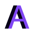 A.STL Arial font - all CAPS - A through Z