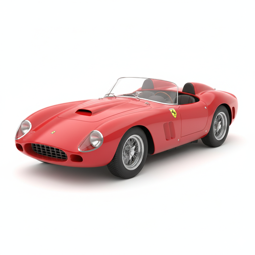 Ferrari 250 Testa Rossa hypercar, car model, car, truck, vehicle, car STL, sports car, car 3D, supercar, diorama, muscle car, SUV, drift car, JDM, vintage car, classic car, automobile, pickup, garage, race car