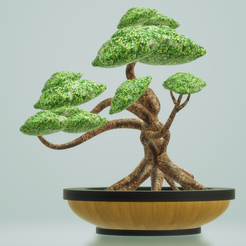 bonsai1.png 3D-Datei Bonsai (GLB-Format)・Modell zum Herunterladen und 3D-Drucken