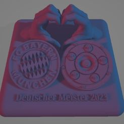 Deutscher-Meister-2023.jpg Файл STL Чемпион Германии по футболу 2023 года・3D-печатный дизайн для загрузки