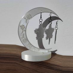 IMG_20210129_004906.jpg Fichier STL Présentoir de boucles d'oreilles lunaires - 3 versions・Design à télécharger et à imprimer en 3D