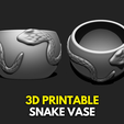 0_3dprinting,-3dprint,-3dprinted,-3dprintables,-3dprinter,-3ddesign,-3dmodel,-diy3dprinting,-3dprint.png Snake Vase Home Decor - 3D STL File for 3D Printing