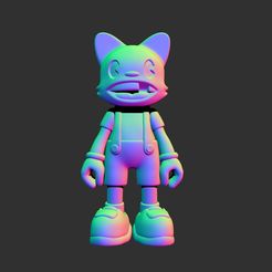 hj1.jpg STL file Happy Cat・Template to download and 3D print