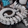 Kristalldrache, bewegliches Flexi-Wackeltier, Druck an Ort und Stelle, Fantasy