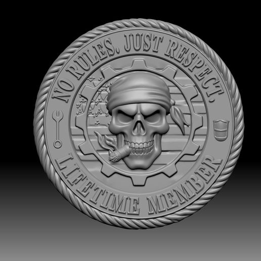 🪙 digital design of a circular medallion or challenge coin 3D print ...