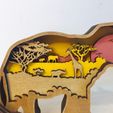 Mother-And-Baby-Elephant-For-Glowforge-4.jpg Wooden Mom & Baby Elephant Xmas Ornament: Glowforge, Laser Cut