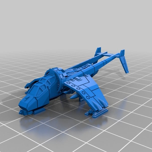 1/4" VTOL Gunship for Human Armies 3D model