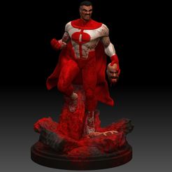 STL file Fan Art - Omniman Defeats Invincible - Statue 🎨・3D print design  to download・Cults