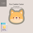 Fox-1.png Fox Digital STL Files Download - Fox Cookie Cutters Printable - Cookie Cutter