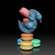 Gible_Baby_01.jpg BABY Gible Macaron (VERSION 2) POKÉMON FIGURINE - 3D PRINT MODEL