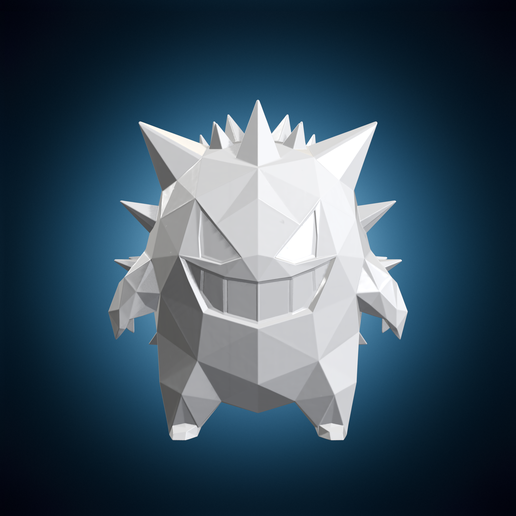 Low-Poly Gengar 3D Print Model