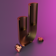 render_8.png U-Shape Ribbed Curl Vase 03
