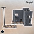 5.jpg Two-story desert building with flat roof and electrical poles (20) - Canyon Sandy Landscape 28mm 15mm RPG DND Nomad Desertland African Middle East