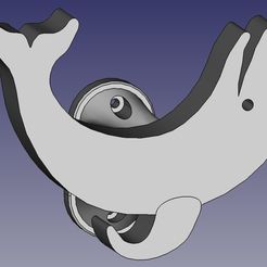 Delfin_toallero.jpg Free 3D file Toallero Delfin / Dolphin hook towel・Design to download and 3D print