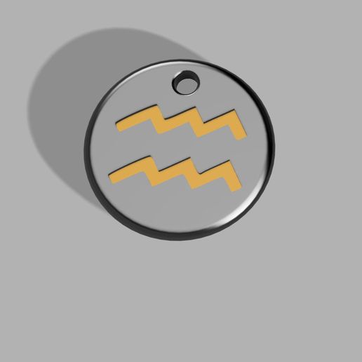 Aquarius key ring, aquarius 3D model