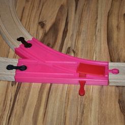 _DSC2470_display_large.JPG Free STL file Turnout train 45 degrees - for Ikea or Brio railway・3D printer model to download