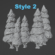 pine-trees-2.png PINE OR FIR TREES FOR TABLETOP WARGAMING SCATTER TERRAIN OR SCENERY- NO SUPPORTS NEEDED!