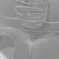 11-Skull-PzTrp.jpg STL file Skull German Army Beret Tank Troop PzTrp・Template to download and 3D print