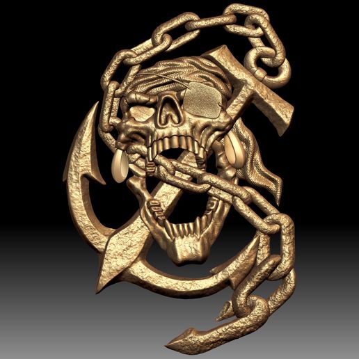 6.jpg Пиратская эмблема барельеф