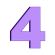 4_with_top_plane.stl Number 0-9 with editable top area