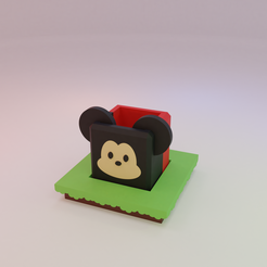 mickey01.png Файл STL Ящик для растений Tsum Tsum (Микки)・Шаблон для загрузки и 3D-печати