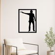 t001no.png The Walking Dead's Rick Grimes The Walking Deads Rick Grimes Gabriel Stokes Wall Art Framed