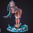 009.jpg STL file Nessa Pokemon Anime Thick Girl Bikini - Pose 01 Pop Collectible・3D printable model to download, OXO3D