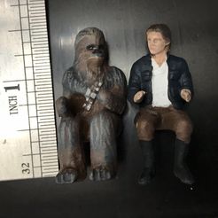 IMG_7604.jpg Archivo STL Figuras del Halcón Milenario de Star Wars de Han Solo y Chewbacca・Idea de impresión 3D para descargar, scottstoybox007