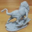 4.jpg Fichier STL Sculpture d'un Lion Puissant・Objet imprimable en 3D à télécharger