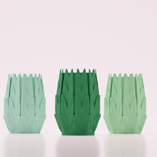Layered Leaf Desk Organiser - Pencil and Toothbrush Holder photo 5