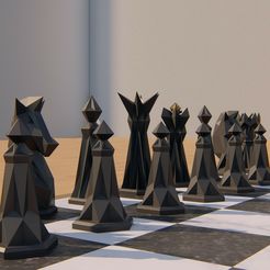 CHESS_Photo-3.jpg Fichier STL JEU D'ÉCHECS GÉOMÉTRIQUE HEXAGONAL・Idée pour impression 3D à télécharger