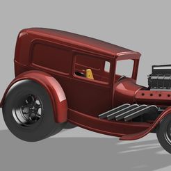 3.jpg STL file cartoon hotrod 1/12 scale・3D printer design to download