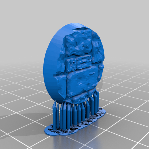 🧸 25mm Stonework Textured Base・Free 3D File for ・Cults