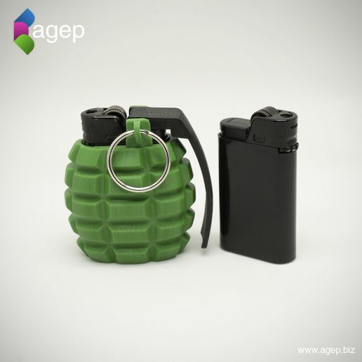 lighter_grenade_instagram_01.jpg Estojo de isqueiro - Em forma de granada de mão