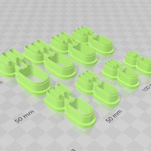 Capture1.png Clay Cutter STL File Gardening Hand Fork- Gardening Earring Digital File Download- 8 sizes & 2 Cutter Versions, cookie cutter