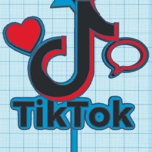TikTok.jpg STL-Datei TikTok Topper herunterladen • Vorlage für den 3D-Druck, gandrade