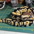 Ball Python Snake articulated toy, print-in-place body, snap-fit head, cute-flexi