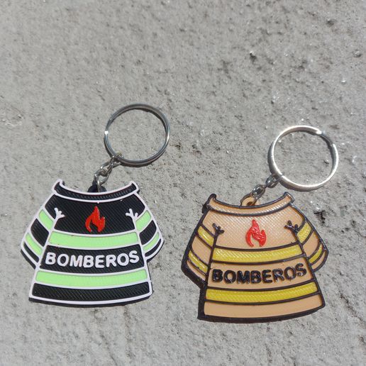 🧑‍🚒 Firefighter keychain・ STL File for 3D printing・Cults