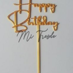 happy-birthday-topper-foto.jpeg STL file Happy birthday topper・3D printable design to download, MiTresde