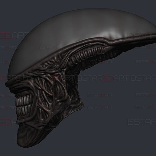 👽 Alien Xenomorph Mask - Halloween Cosplay・ STL File for 3D printing・Cults