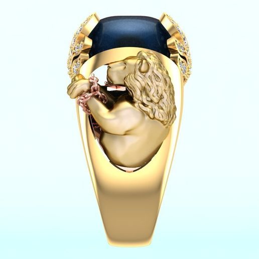 Nhan-than-thoai-447-04.jpg Mythischer Ring -Löwenring - Kriegerring - N447