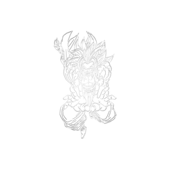 Gogeta-ssj4.png Fichier STL gogeta super saiyan 4 wall art・Objet imprimable en 3D à télécharger