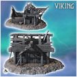 4.jpg Ruin of a Viking wooden building with rounded roof and destroyed door (14) - North Northern Norse Nordic Saga 28mm 15mm Medieval Dark Age