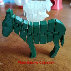 Burro (2).jpg Flexi Donkey - Nativity Collection - 3D Nativity Scene