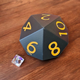 D10.png Dés géants imprimables en 3D : multi-matériaux et mono-matériaux